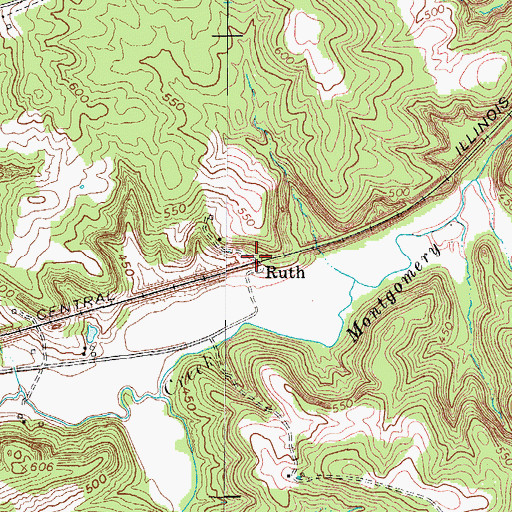 Topographic Map of Ruth, KY