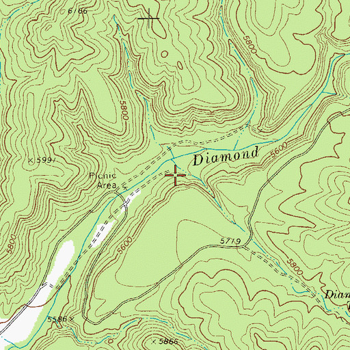 Topographic Map of Goklish Canyon, AZ