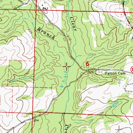 Topographic Map of Knotts Branch, AR