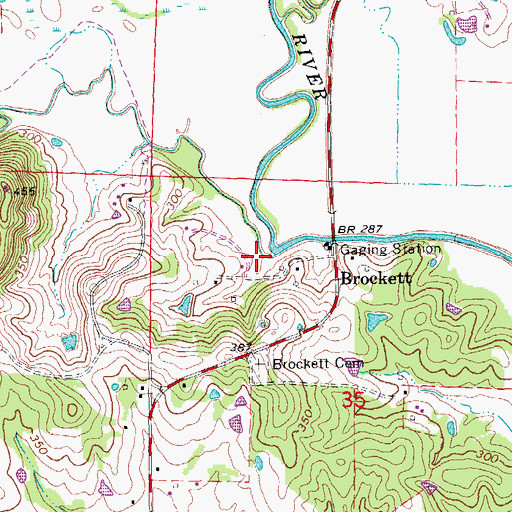 Topographic Map of Knotts Creek, AR
