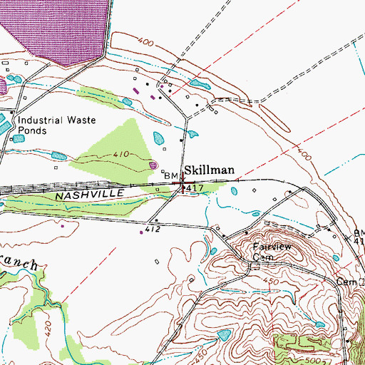 Topographic Map of Skillman, KY