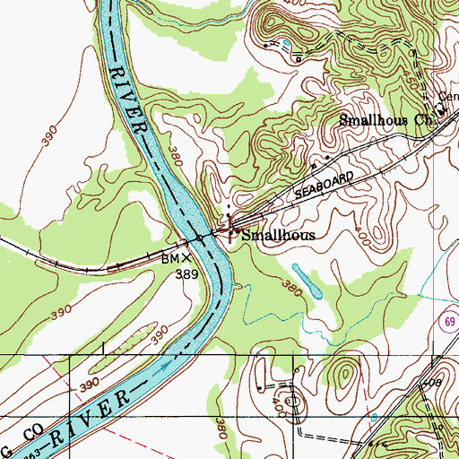 Topographic Map of Smallhous, KY