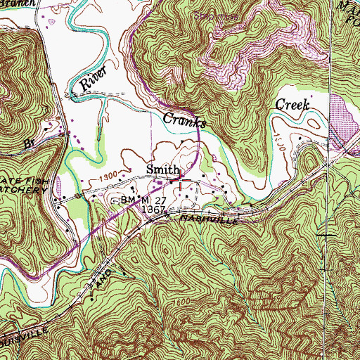 Topographic Map of Smith, KY