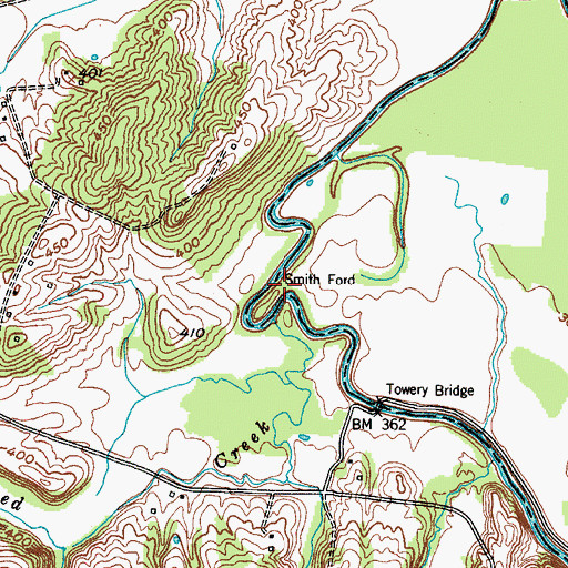 Topographic Map of Smith Ford, KY