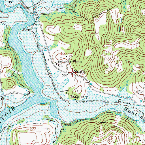 Topographic Map of Snap, KY