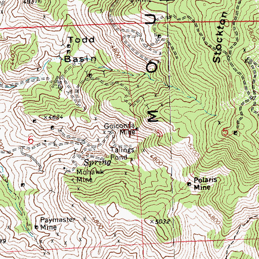 Topographic Map of Golconda Mine, AZ