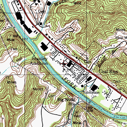 Topographic Map of Stanley Addition, KY