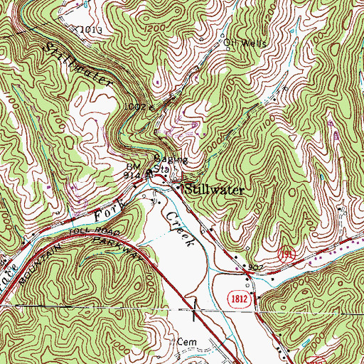 Topographic Map of Stillwater, KY
