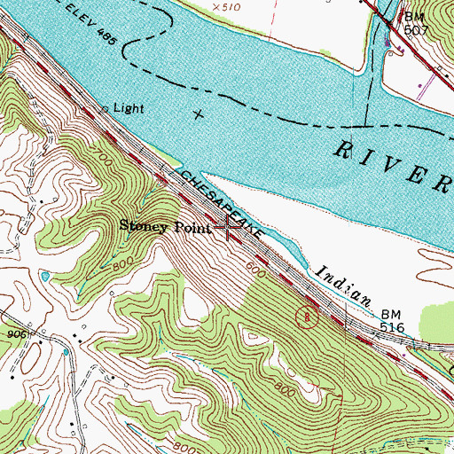 Topographic Map of Stoney Point, KY