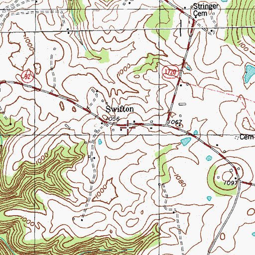 Topographic Map of Swifton, KY