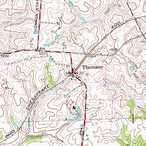 Topographic Map of Thomson, KY