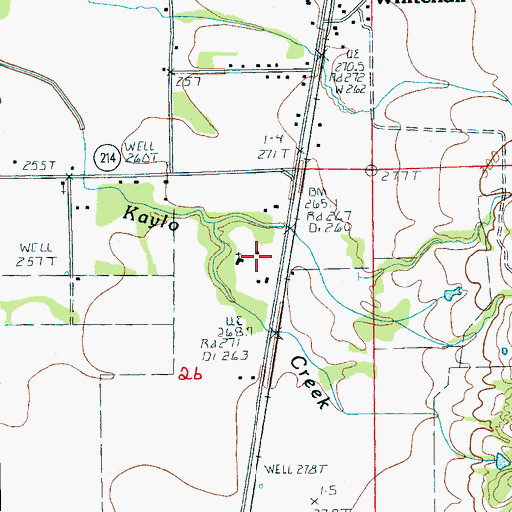Topographic Map of Labanon Church, AR