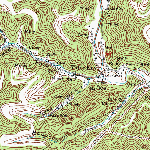 Topographic Map of Tutor Key, KY