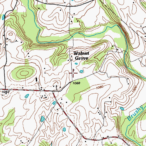 Topographic Map of Walnut Grove, KY