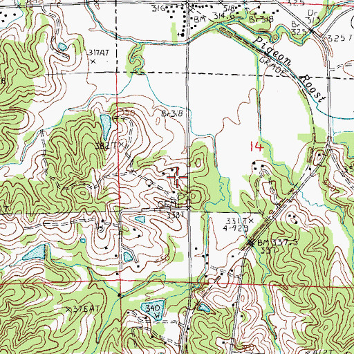 Topographic Map of Lafe Cemetery, AR