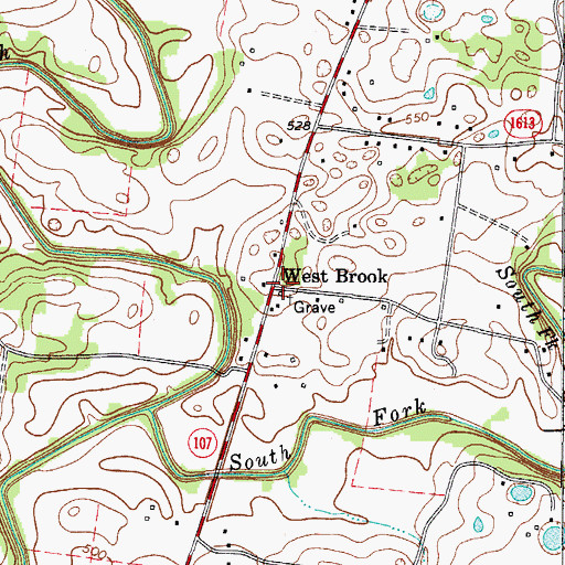 Topographic Map of West Brook, KY