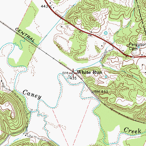 Topographic Map of White Run, KY