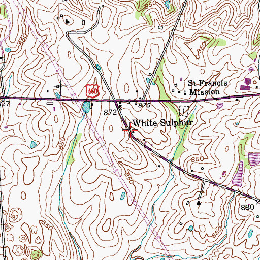 Topographic Map of White Sulphur, KY
