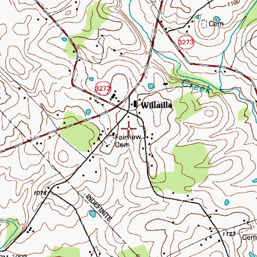 Topographic Map of Willailla, KY