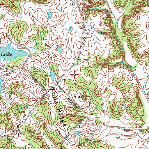 Topographic Map of Yuba, KY
