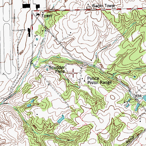 Topographic Map of Scudder Field, KY