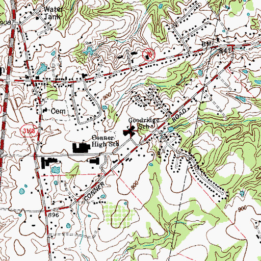 Topographic Map of Goodridge Elementary School, KY