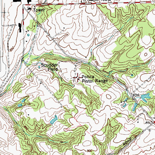 Topographic Map of Police Pistol Range, KY