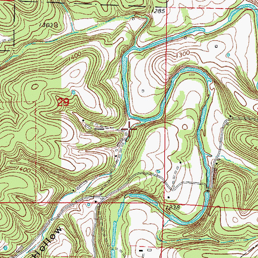 Topographic Map of Lake Hollow, AR