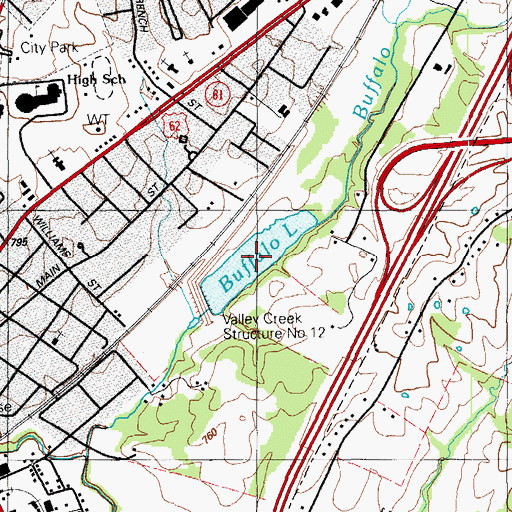 Topographic Map of Buffalo Lake, KY