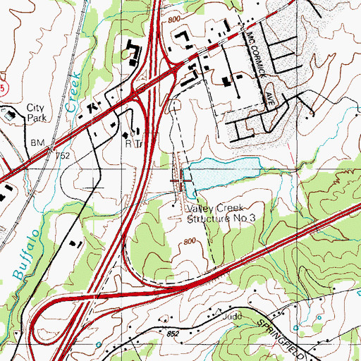 Topographic Map of Structure Number 3, KY