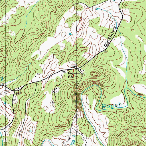 Topographic Map of Fair Farm Church, KY