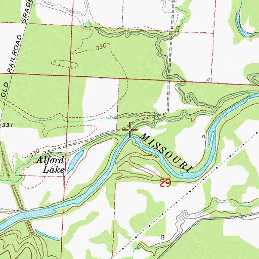 Topographic Map of Lake Slough, AR