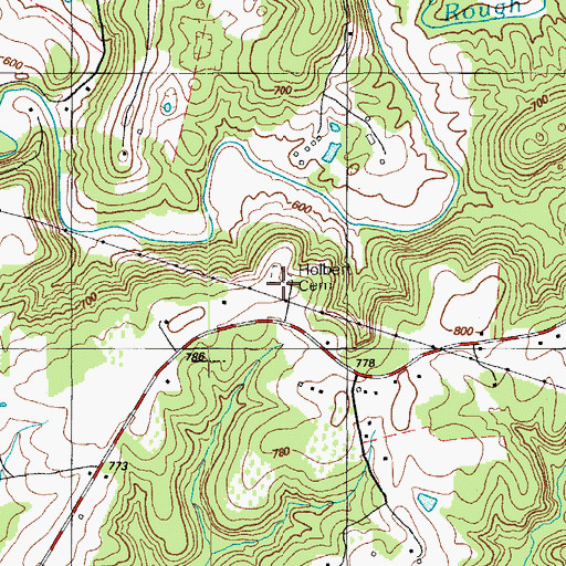 Topographic Map of Holbert Cemetery, KY