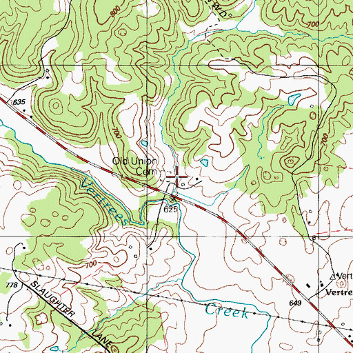 Topographic Map of Old Union Cemetery, KY