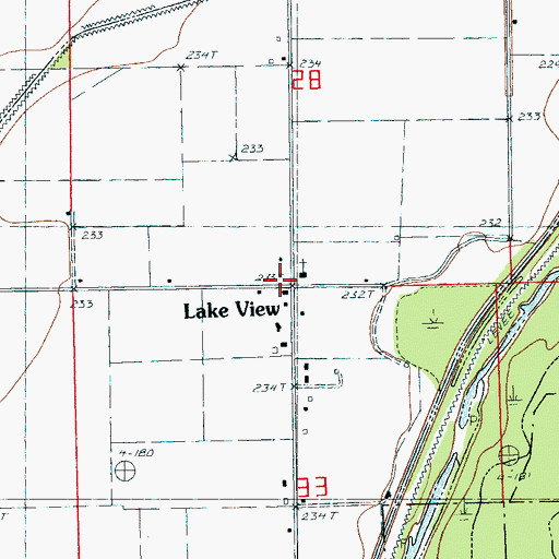 Topographic Map of Lake View, AR