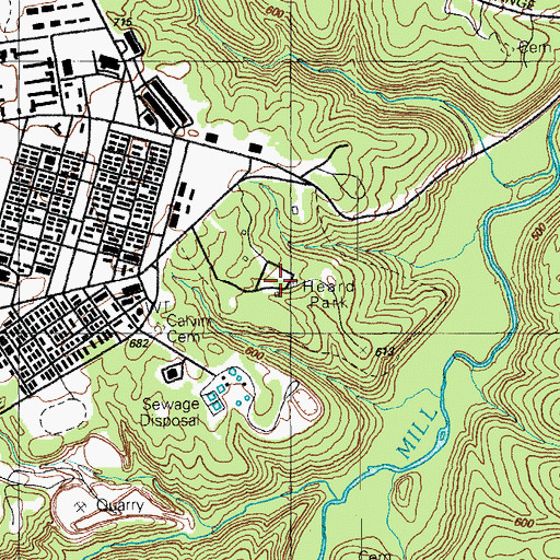 Topographic Map of Heard Park, KY