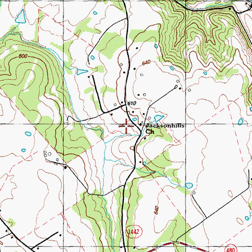 Topographic Map of Jacksonhills Church, KY