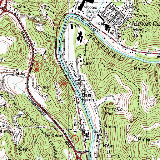 Topographic Map of Neace Gorman Park, KY