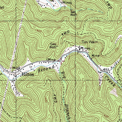 Topographic Map of Big Branch, KY