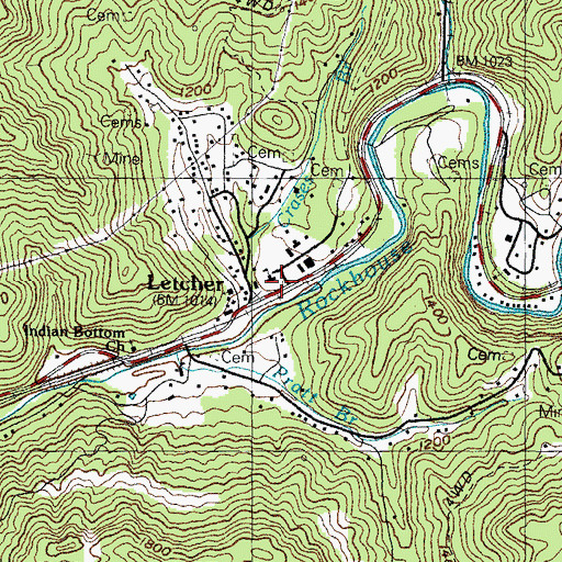 Topographic Map of Calvary College, KY