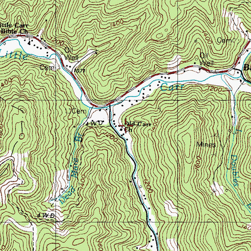 Topographic Map of Old Carr Church, KY