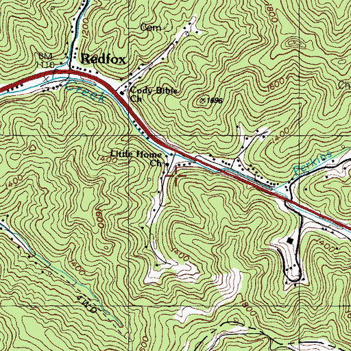 Topographic Map of Little Home Church, KY