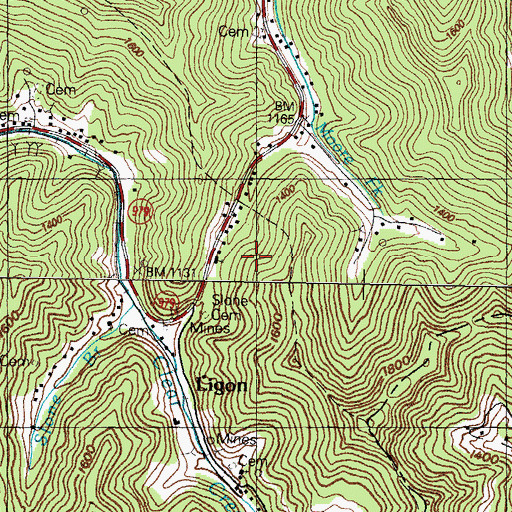 Topographic Map of Church of God of Prophecy, KY