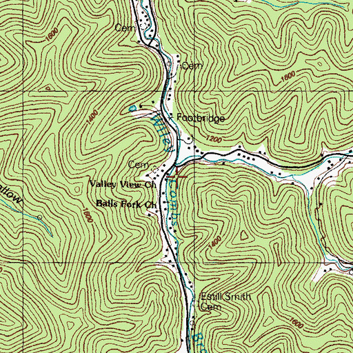 Topographic Map of Valley View Mennonite Church, KY