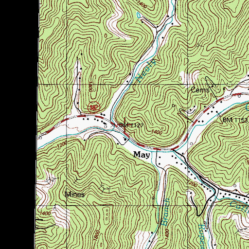 Topographic Map of Nealy, KY