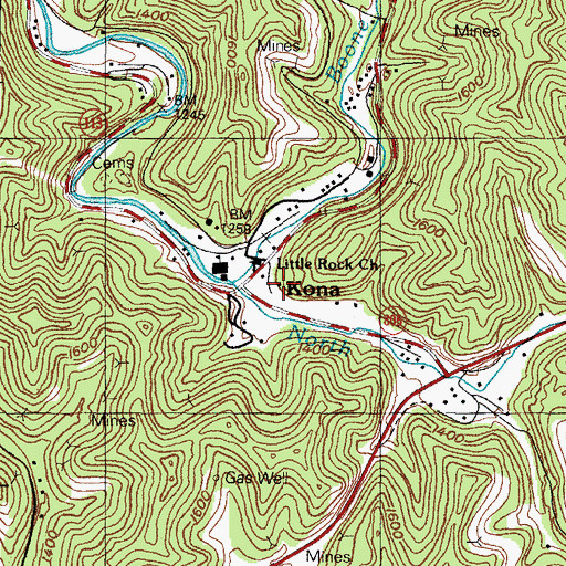 Topographic Map of Little Rock Baptist Church, KY