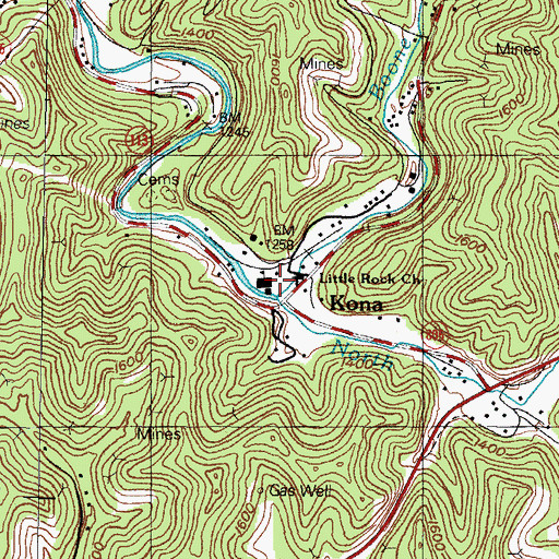 Topographic Map of Mary Jane Potter School, KY