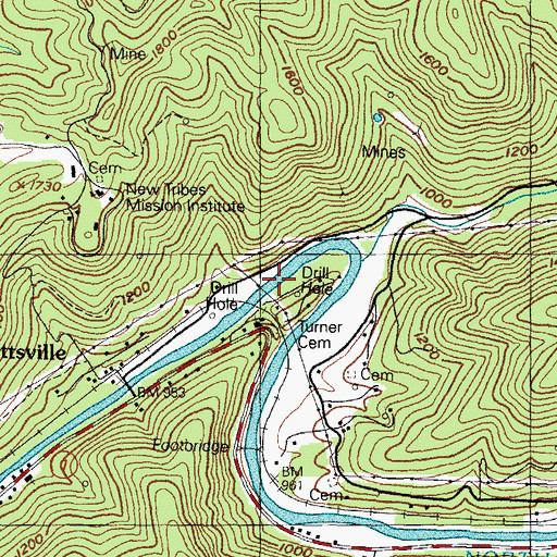 Topographic Map of Mount Olivet Church, KY