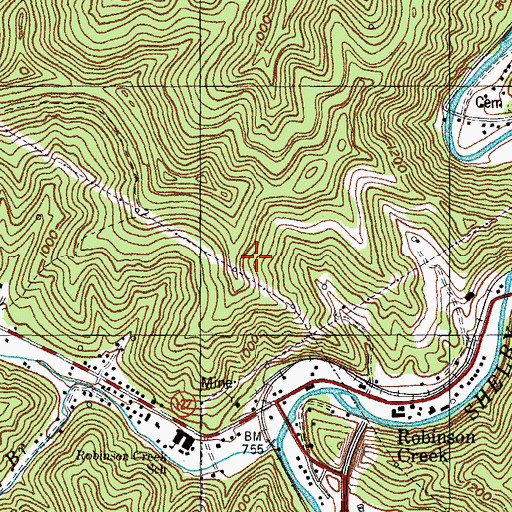 Topographic Map of Aldeps Gate Church, KY