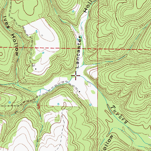 Topographic Map of Lancaster Hollow, AR